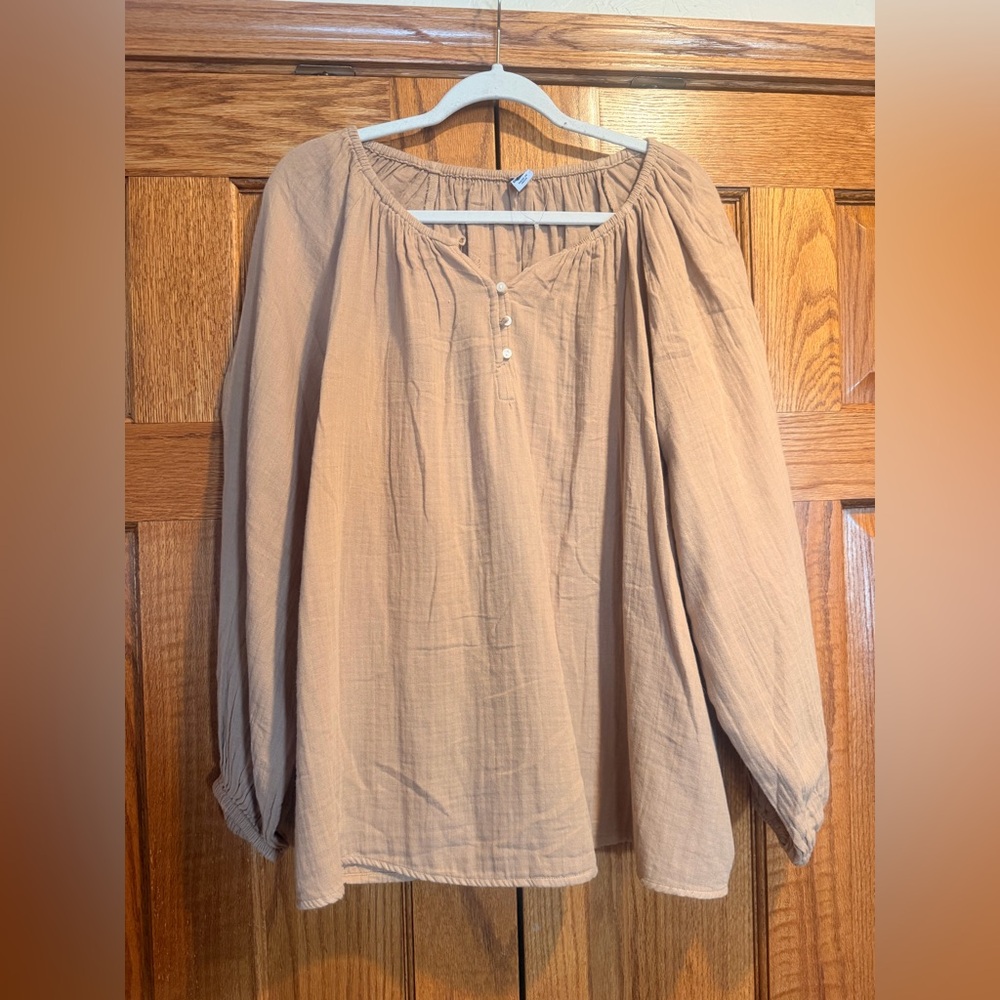 Old Navy Light Brown Blouse